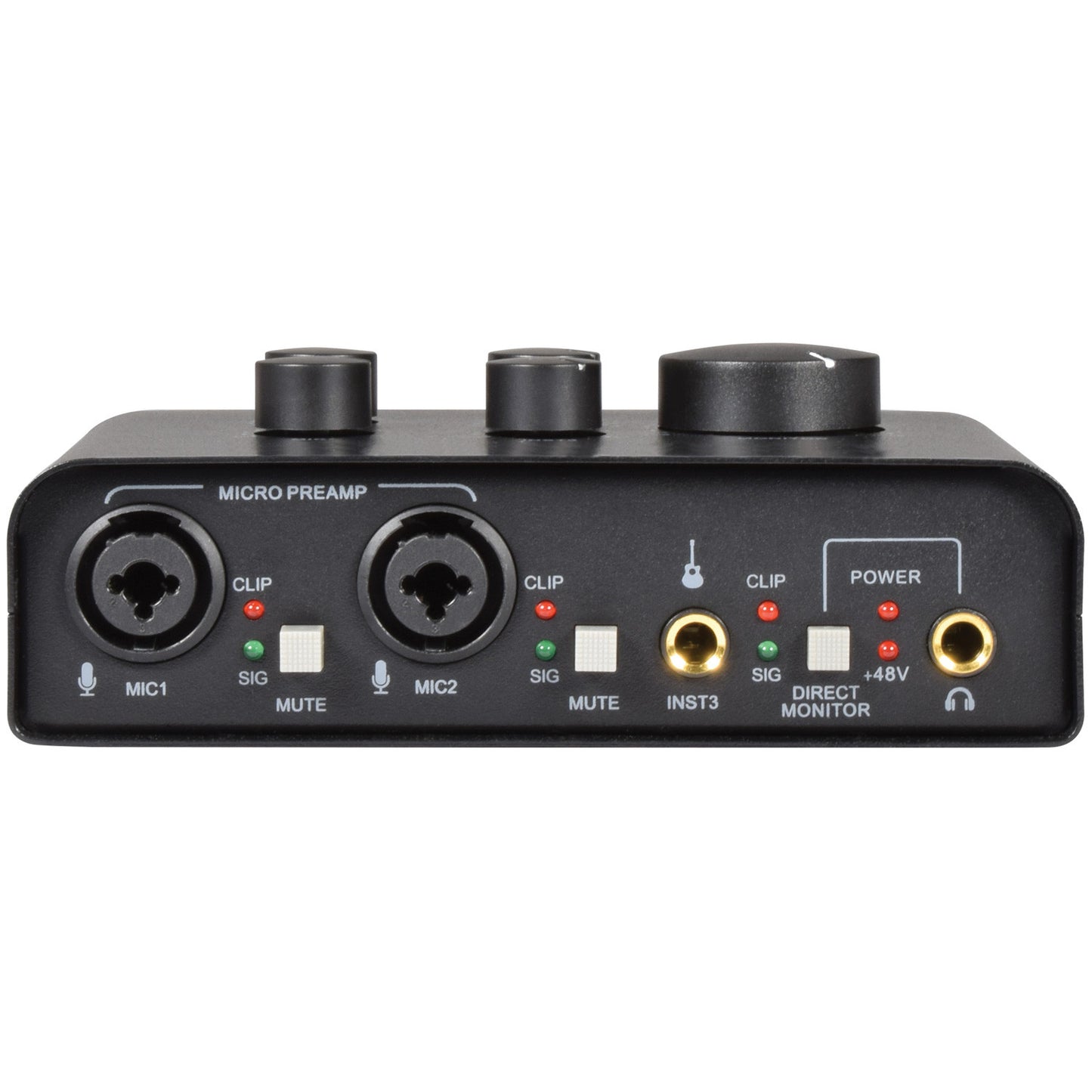 Citronic USB Audio Interface for 2 Microphones & 1 Instrument