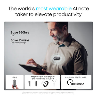 Plaud NotePin S Wearable AI Voice Recorder