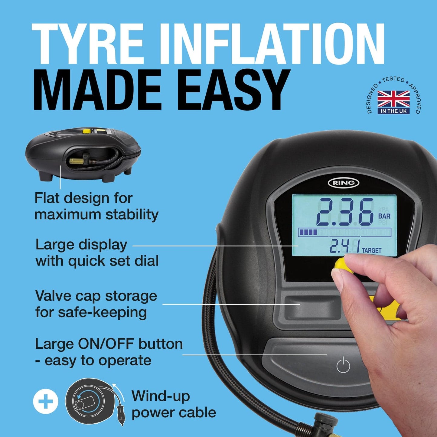 Ring Automotive Rapid Digital Inflator