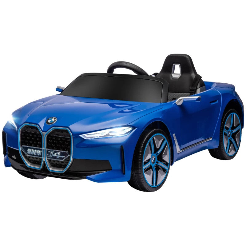 Maplin Plus BMW i4 Licensed 12V Kids Electric Ride On Car with Remote Control, Portable Battery, Music, Horn & Headlights - maplin.co.uk