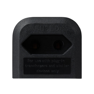 Maplin EU 2 Pin Mains Plug to UK 3 Pin Mains Plug Converter with 3 Amp Fuse - Black