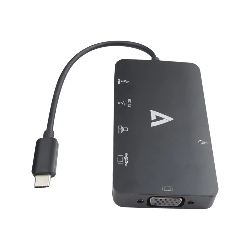 V7 Single Display 4K Ultra HD USB-C Docking Station with 100W Power Delivery