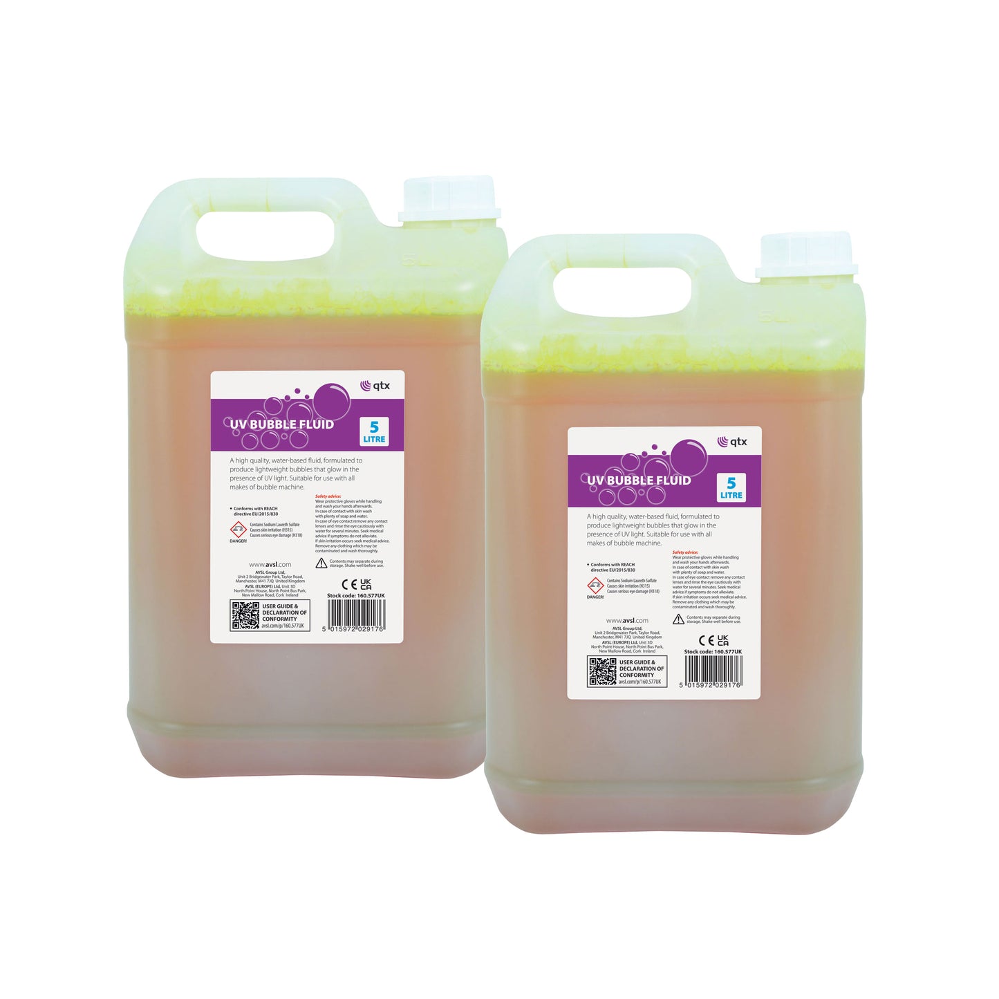 QTX UV Bubble Fluid - Pack of 2
