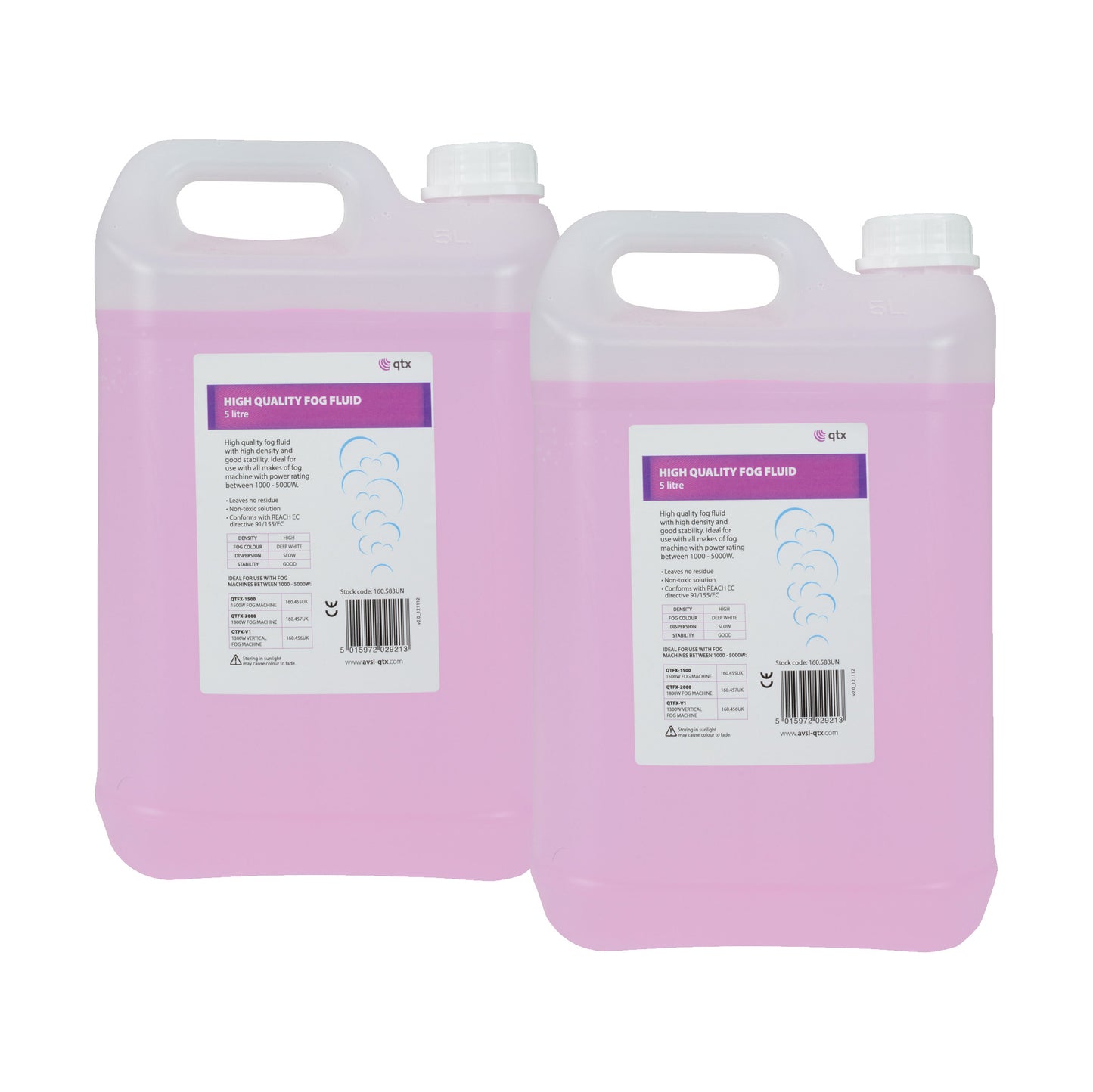 QTX High Quality Pink Fog Fluid - Pack of 2