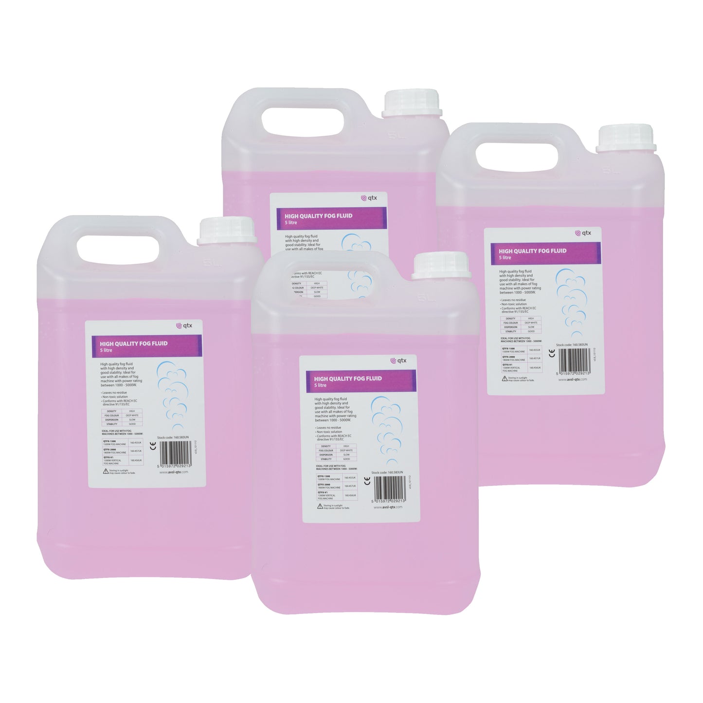 QTX High Quality Pink Fog Fluid - Pack of 4