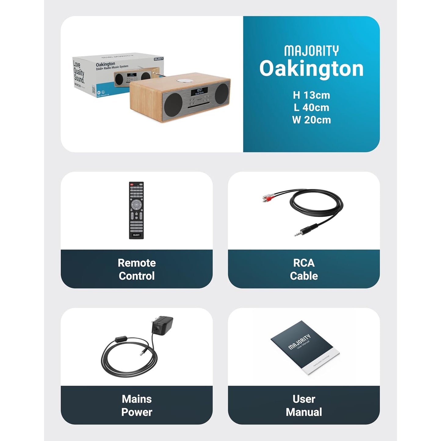 Majority Oakington DAB Radio CD Player