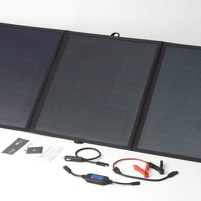 PV Logic 120W Fold Up Solar Panel with 10A Inline PWM Charge Controller