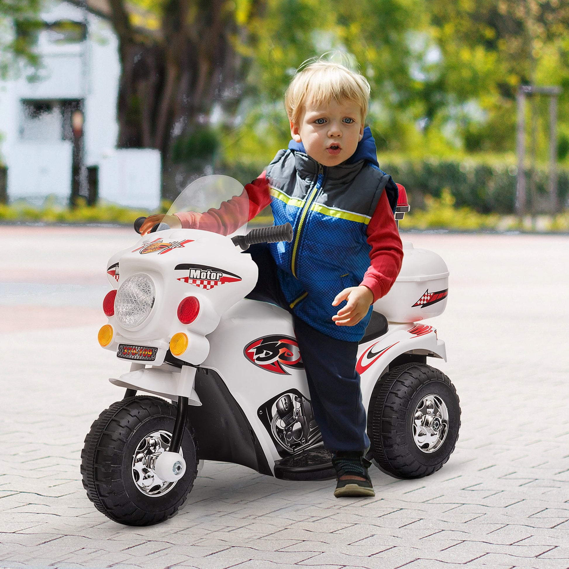 Maplin Plus Kids 6V Electric Ride On 3-Wheeled Motorcycle with Lights & Music - maplin.co.uk
