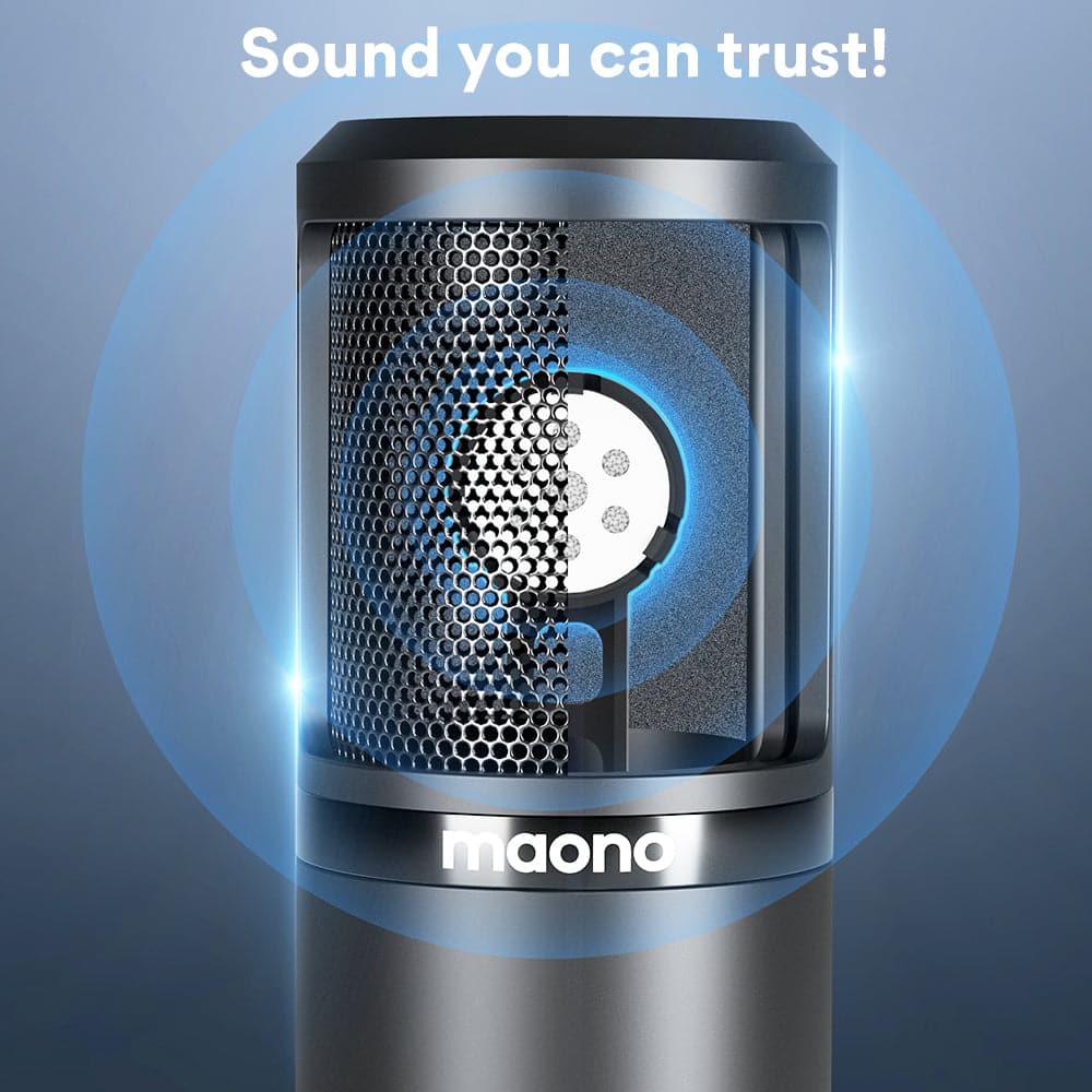 Maono XLR Cardioid Professional Vocal Studio Microphone with Boom Arm Kit