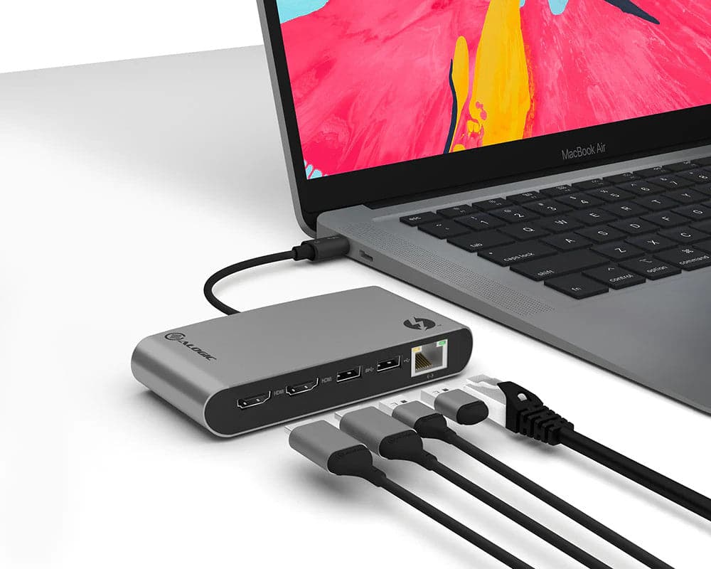 ALOGIC USB-C Multiport Hub ThunderBolt 3 4K Dual HDMI / 2x USB-A / Gigabit RJ45
