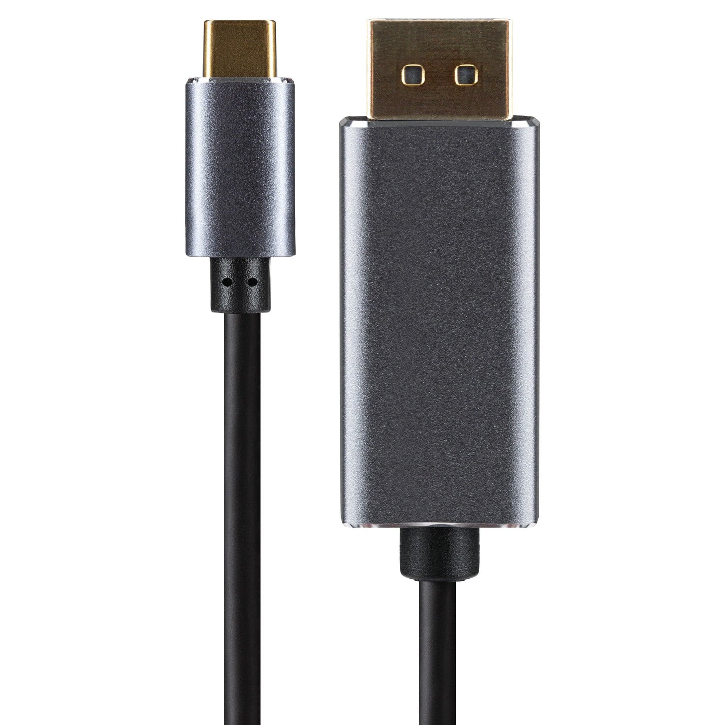 Maplin 8K USB-C to DisplayPort V1.4 Cable with Gold Connectors - Black & Silver, 2m - maplin.co.uk