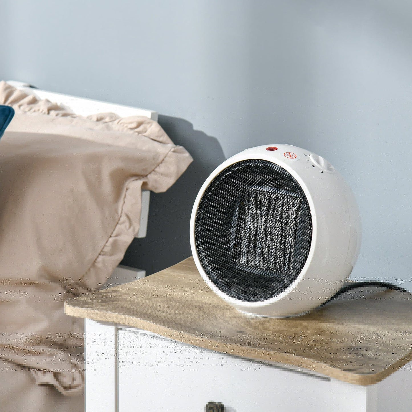 HOMCOM Small Space Ceramic Heater with 3 Heating Modes & Adjustable Temperature - maplin.co.uk