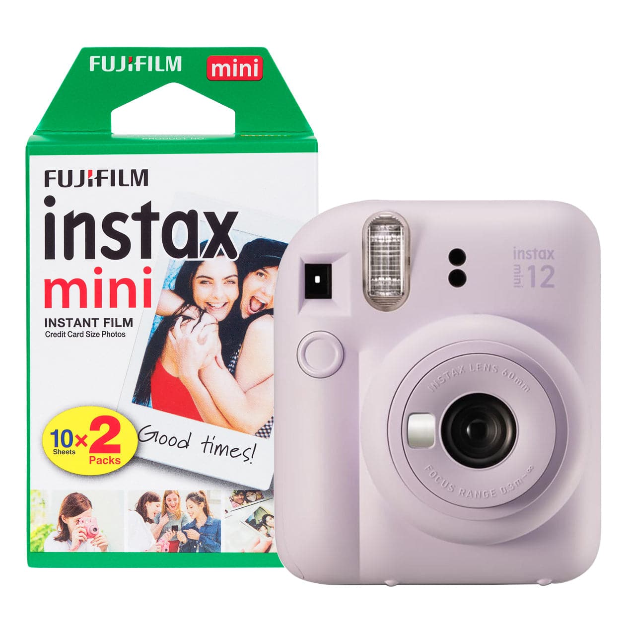 Fujifilm Instax Mini 12 Instant Camera - Lilac Purple Camera + 20 Shot Pack