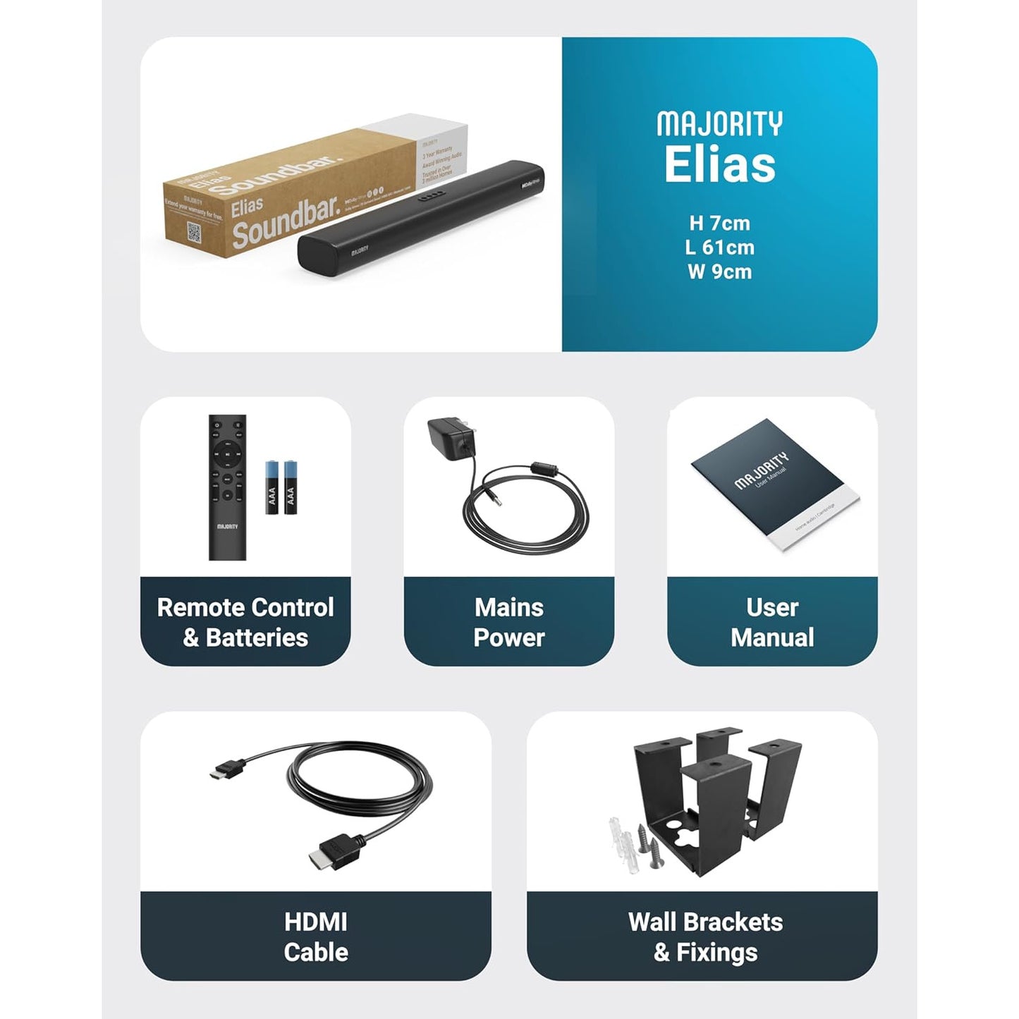 Majority Elias Dolby Atmos Soundbar