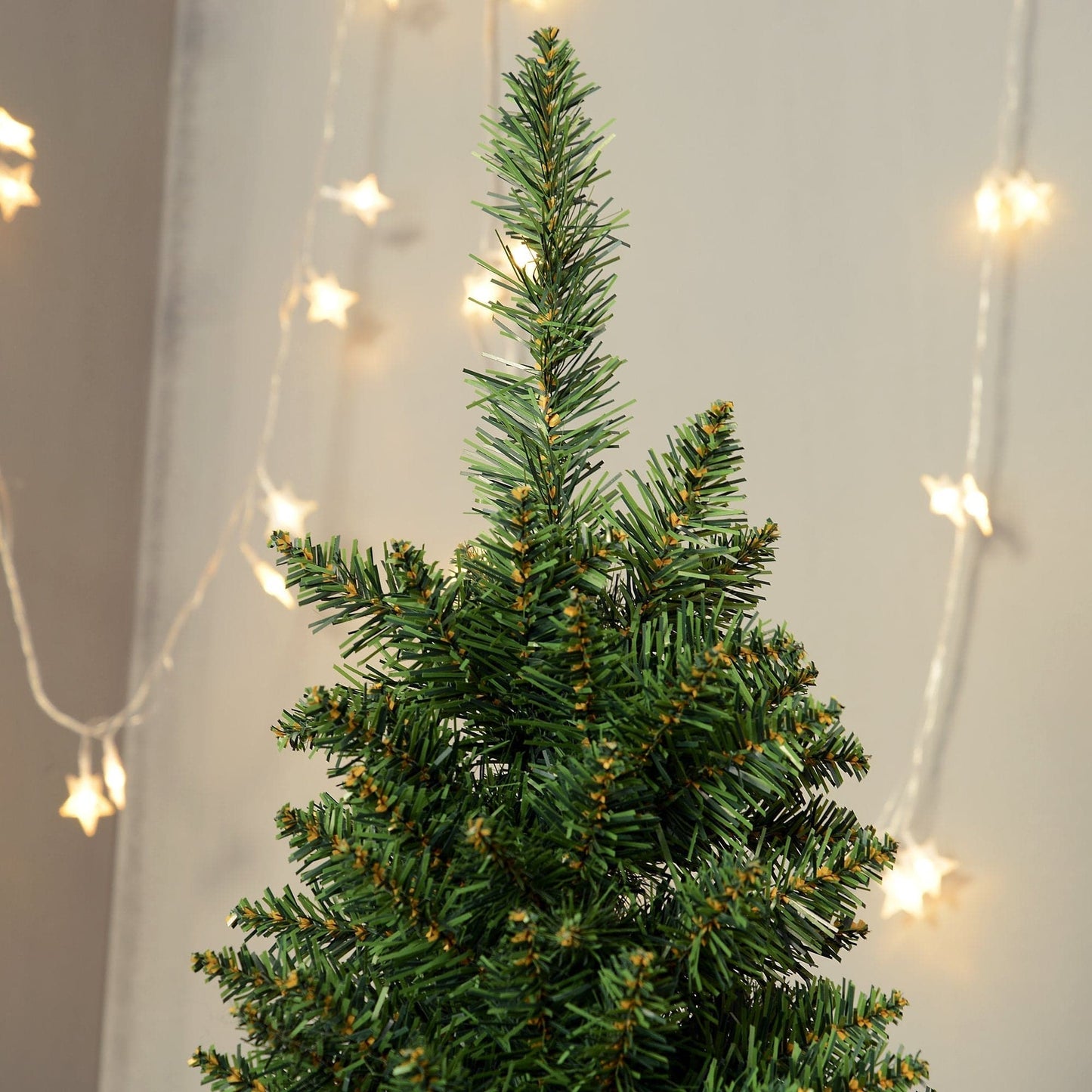 HOMCOM 7ft Artificial Pine Pencil Slim Christmas Tree with Stand - maplin.co.uk