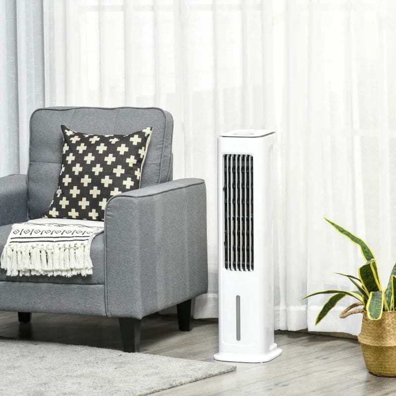 HOMCOM 2-in-1 Oscillating Evaporative Ice Cooling Fan - White - maplin.co.uk