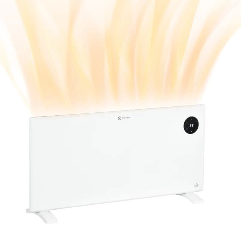 Maplin Plus 2000W Freestanding / Wall Mounted Electric Convector Space Heater with Adjustable Thermostat & Timer White