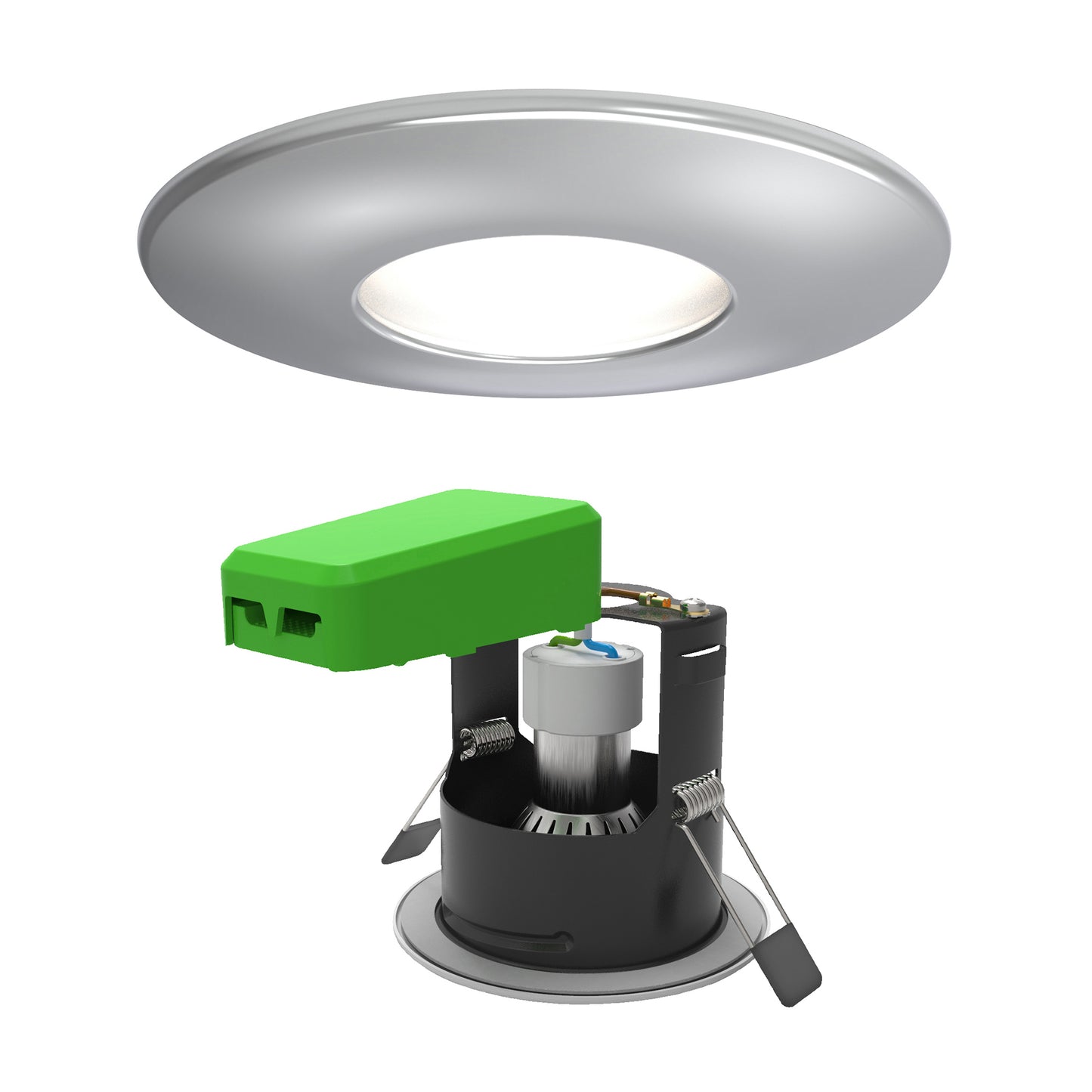 4lite WiZ Connected Fire-Rated IP65 GU10 Smart LED Downlight - Chrome
