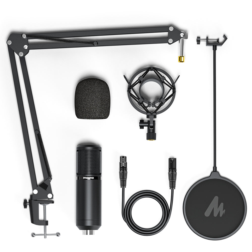 Maono XLR Cardioid Vocal Studio Microphone with Boom Arm Kit - maplin.co.uk