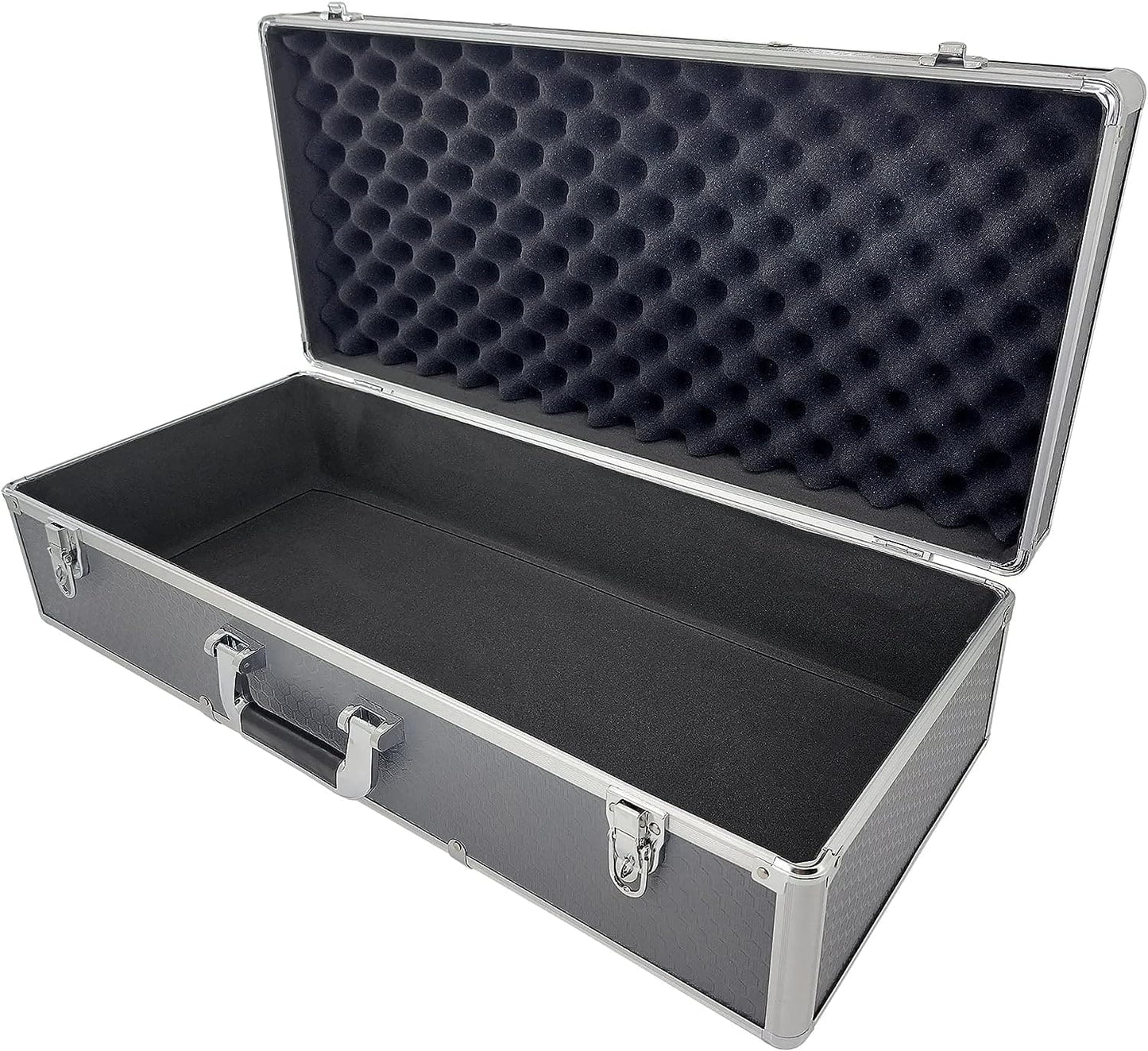 Maplin Plus Aluminium 190 x 680 x 300mm Flight Case - Grey - maplin.co.uk