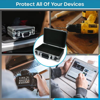 Maplin Plus Aluminium 120 x 340 x 240mm Flight Case - Black