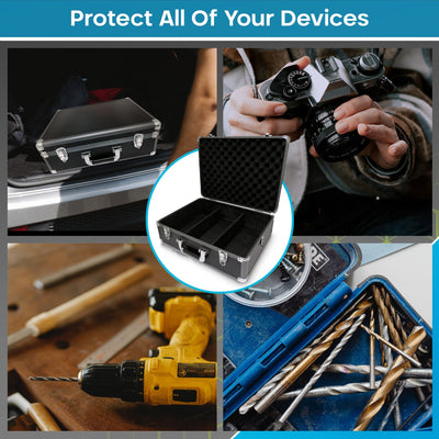 Maplin Plus Large Camera 170 x 460 x 340mm Flight Case - Gun Metal Grey