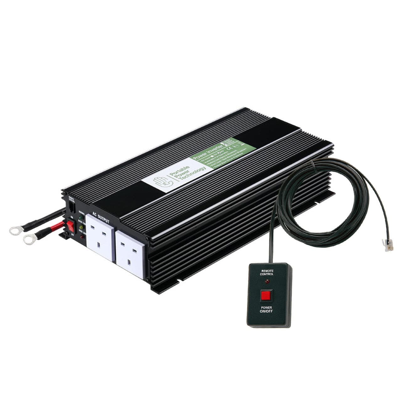 Portable Power Technology 1500W 12V Modified Sinewave Power Inverter with Remote Control