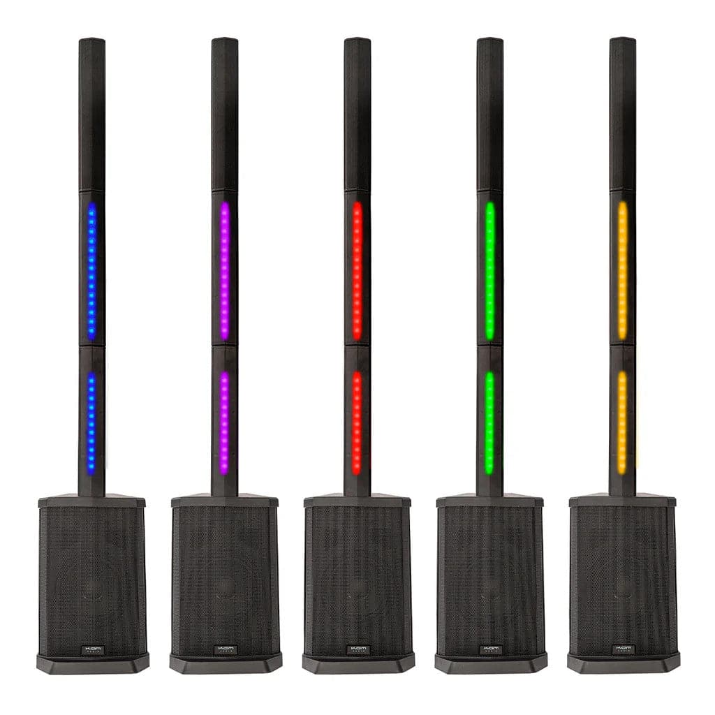 KAM 240W Compact Tower PA System with Lighting