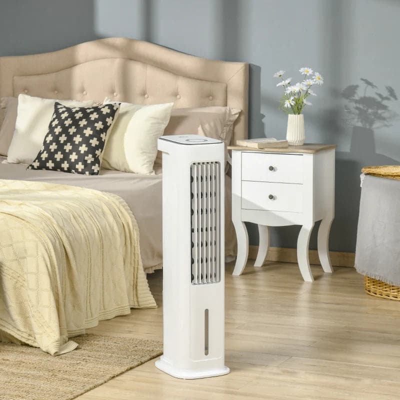 HOMCOM 2-in-1 Oscillating Evaporative Ice Cooling Fan - White - maplin.co.uk