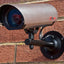ProperAV Imitation Large 23cm Body Security Camera Aluminium with LED Light - Silver - maplin.co.uk