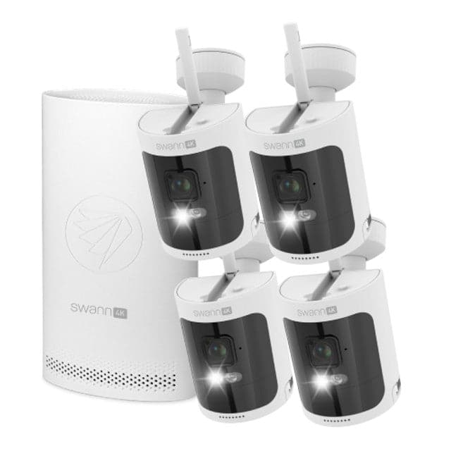 Swann AllSecure 4K Wireless Security Kit with Wire-Free Cameras & NVR Tower 4 Cameras