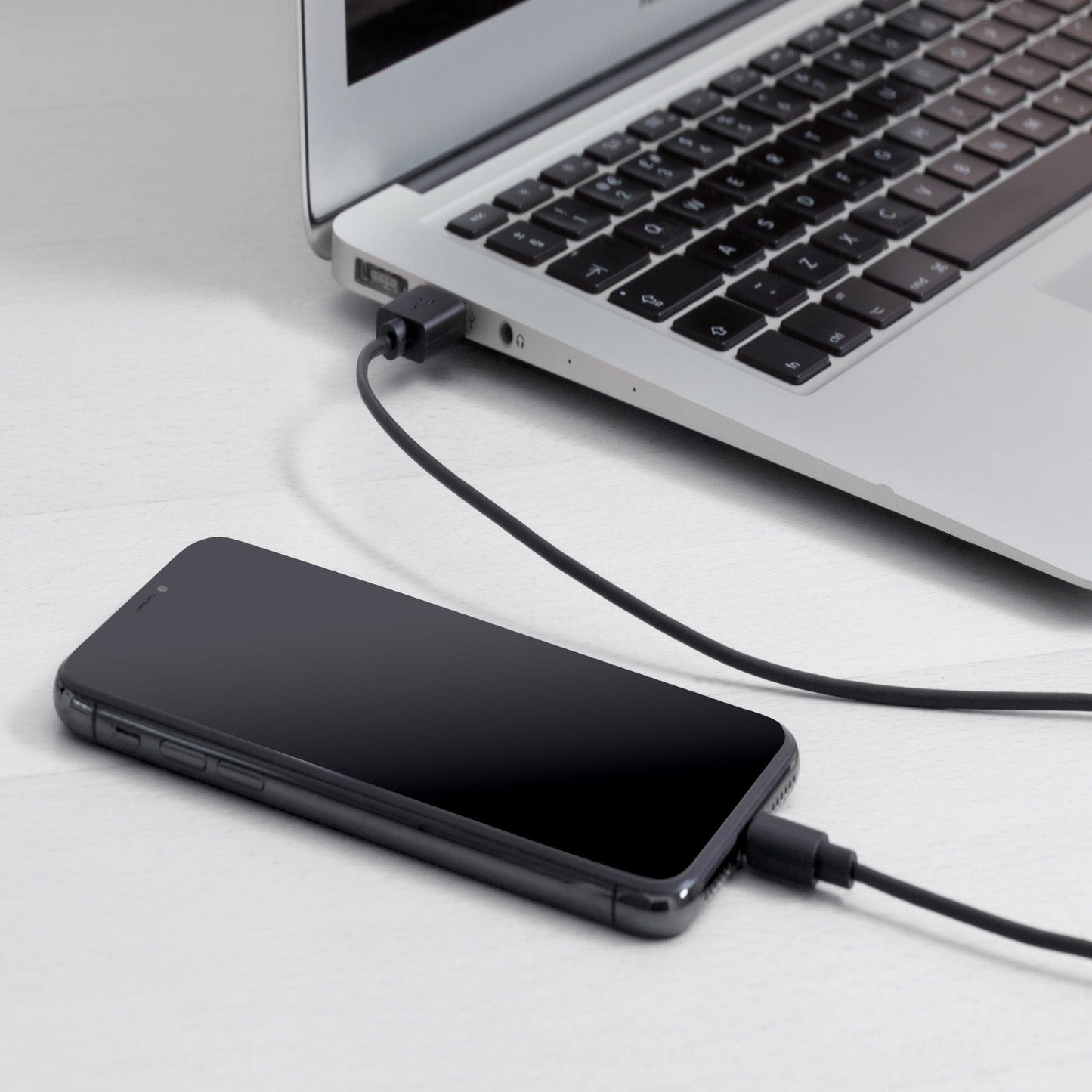 Maplin Lightning to USB-A Cable - Black, 1m