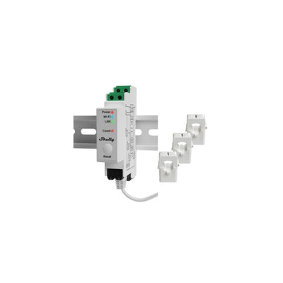 Shelly Pro 3EM 120A DIN-Mountable 3-Phase Energy Meter