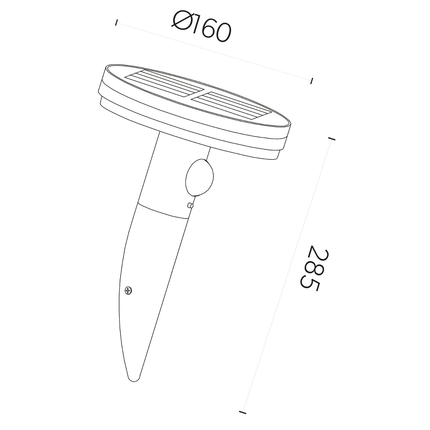 4lite Antheia Solar Slanted IP54 Die-Cast Aluminium LED Outdoor Wall Light with Built in PIR Motion Sensor