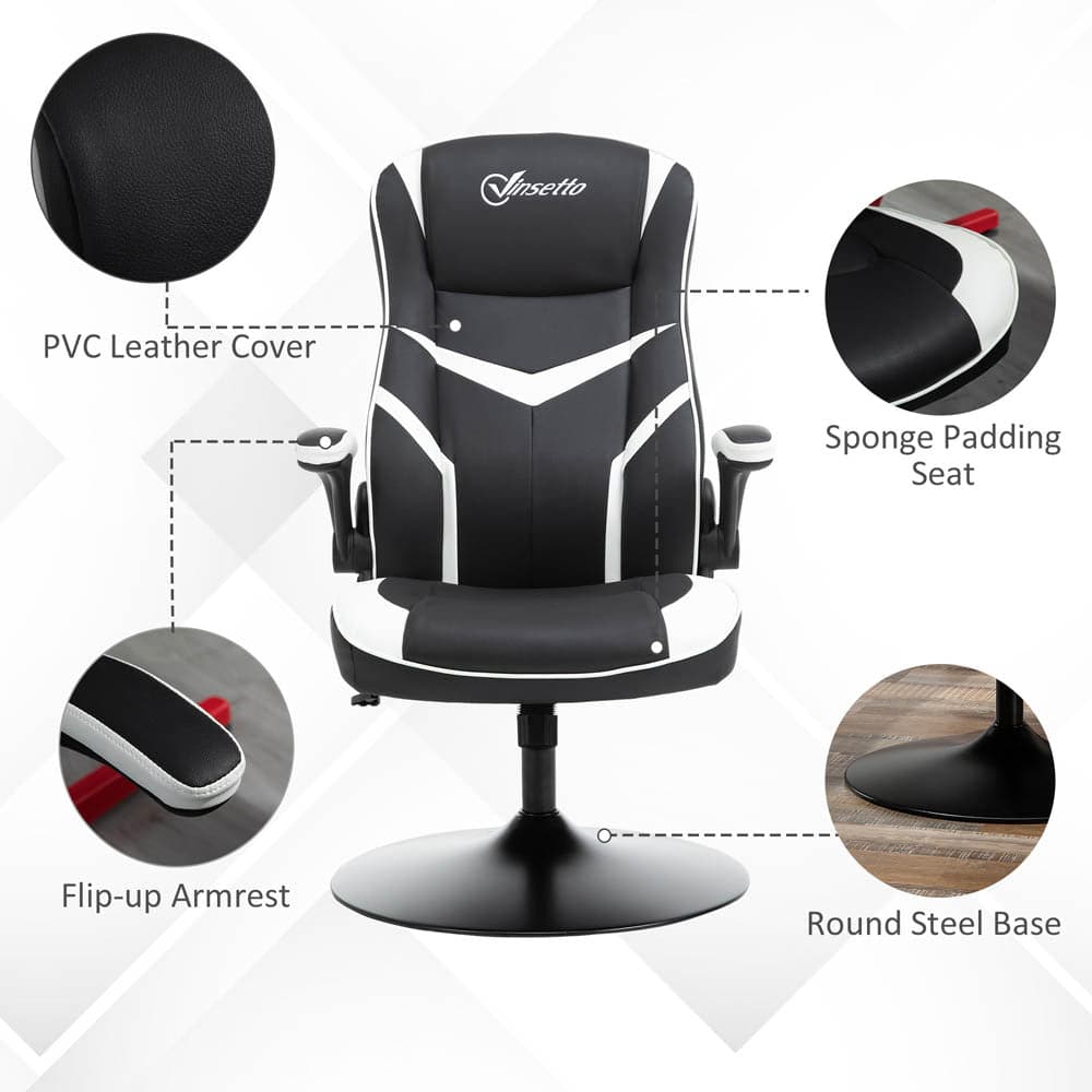 Maplin Plus Faux Leather Ergonomic Adjustable Gaming Chair with Pedestal Base