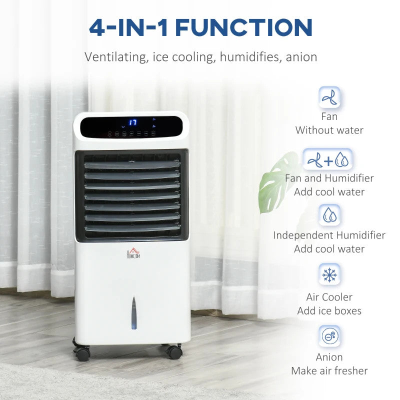 Maplin Plus Oscillating 32" 4-in-1 Mobile Air Conditioner Fan - White