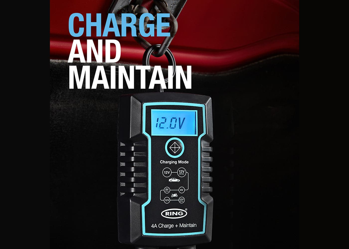 Ring Automotive 4A Smart Charger & Battery Maintainer