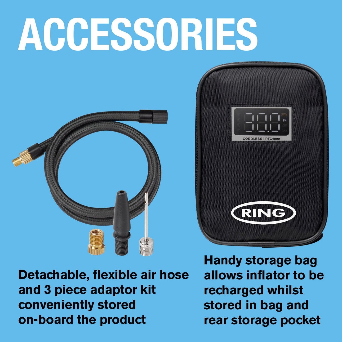 Ring Automotive Cordless Digital Tyre Inflator