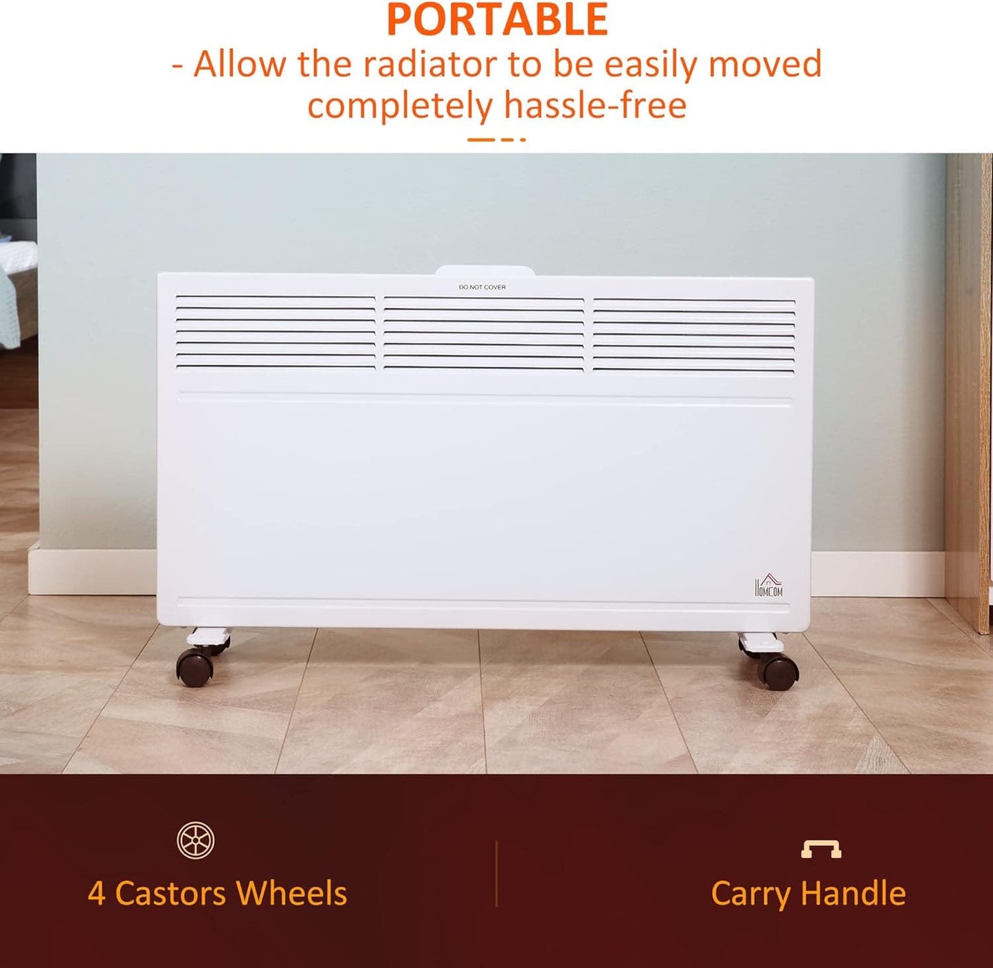 Maplin Freestanding / Wall-Mounted Convector Portable Radiator Heater with Adjustable Thermostat - maplin.co.uk