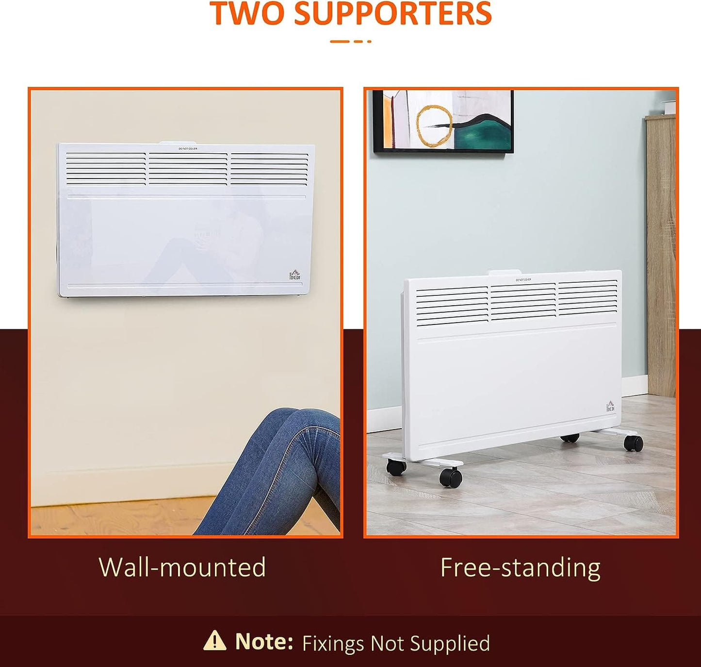 Maplin Freestanding / Wall-Mounted Convector Portable Radiator Heater with Adjustable Thermostat - maplin.co.uk