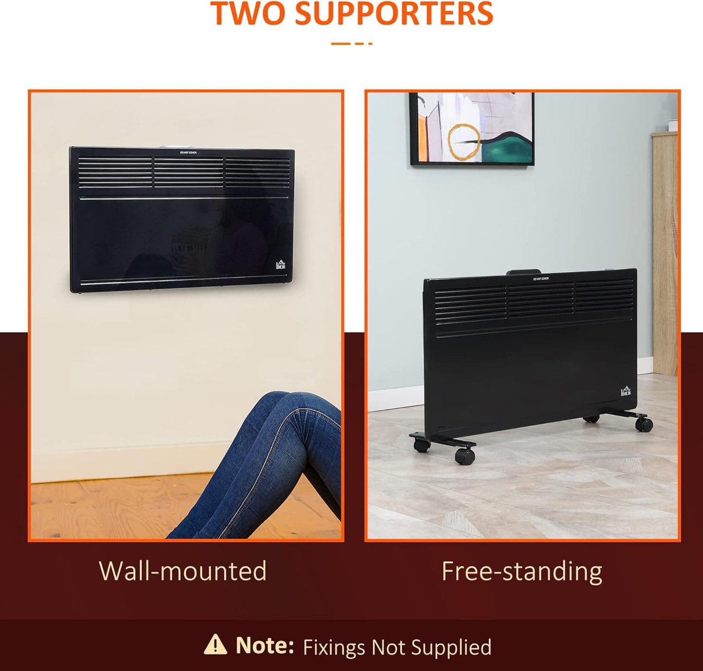 Maplin Freestanding / Wall-Mounted Convector Portable Radiator Heater with Adjustable Thermostat - maplin.co.uk