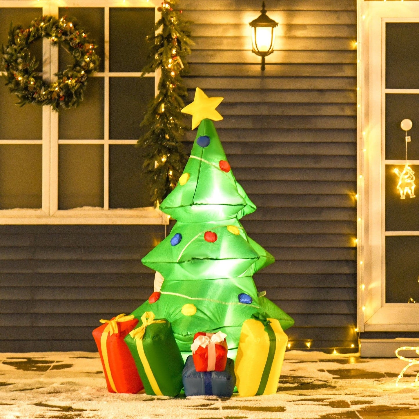 HOMCOM 5ft LED Inflatable Christmas Tree Decoration - maplin.co.uk