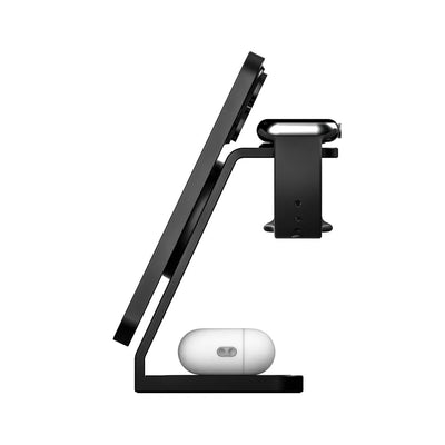 Microdia SNAPStation Aluminaire 23W 3-in-1 MagSafe Magnetic Wireless Charging Station - Black