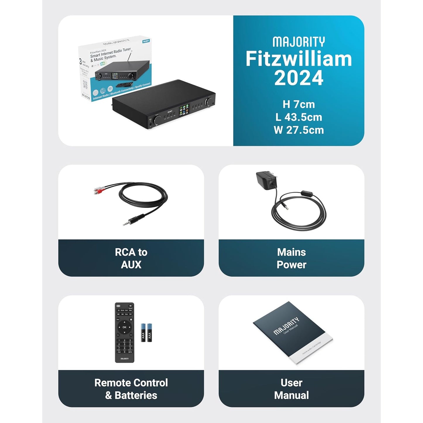 Majority Fitzwilliam 2 Internet Radio Tuner