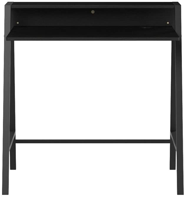 ProperAV Extra Computer Desk with Elevated Storage Shelf
