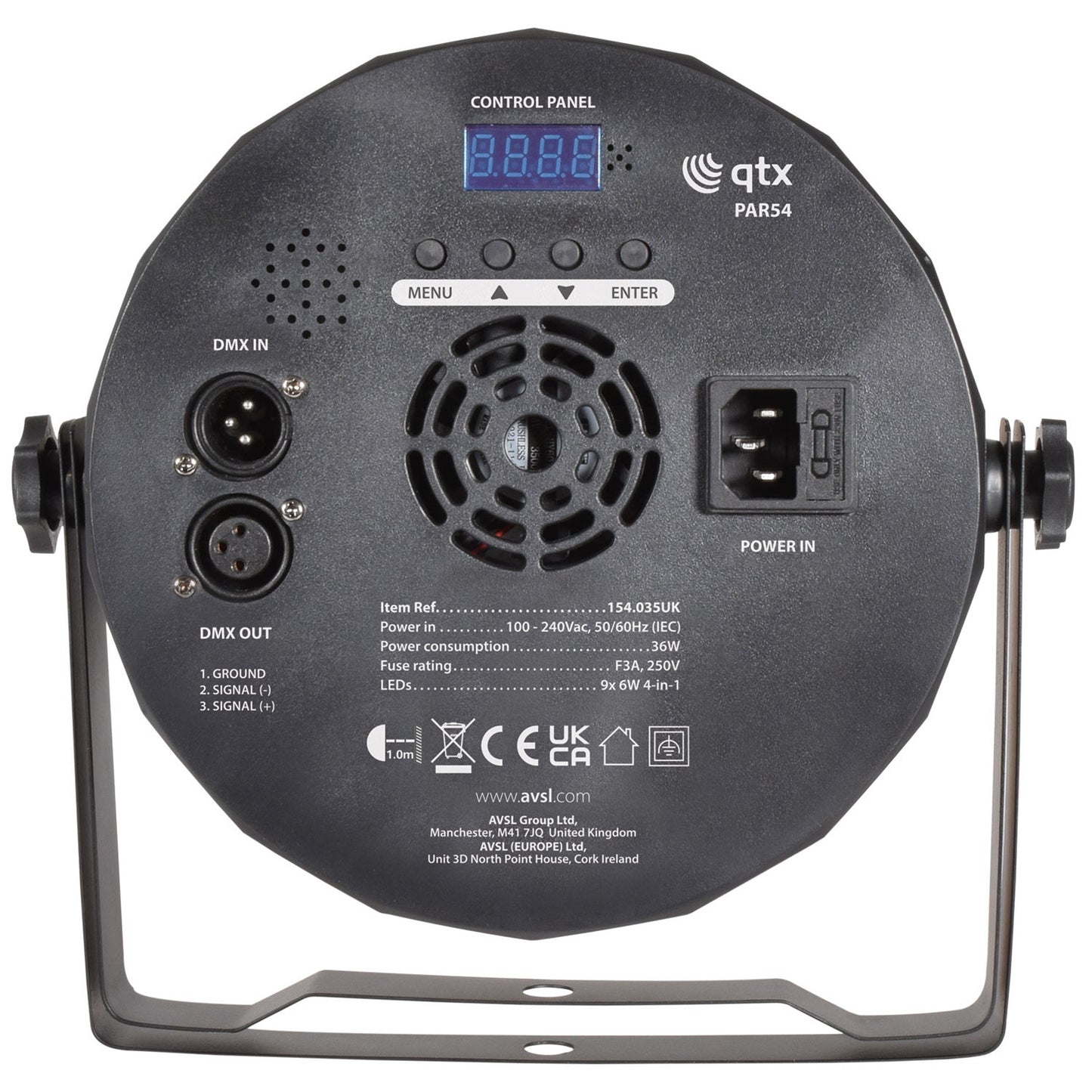 QTX PAR-54 Extra Flat 4-in-1 LED Plastic PAR Can