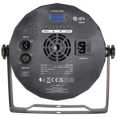 QTX PAR-54 Extra Flat 4-in-1 LED Plastic PAR Can