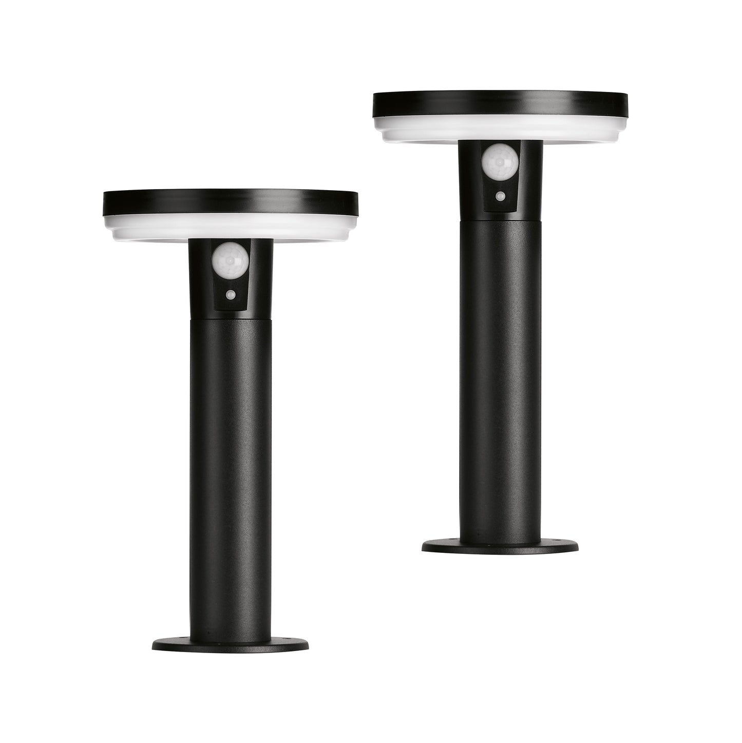 4lite Antheia IP54 Die-Cast Aluminium LED Solar Garden Spike Light with Built in PIR Motion Sensor Pack of 2