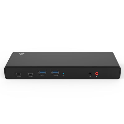 V7 USB-C Dual Display 4K DisplayLink 130W Docking Station with 100W Power Delivery