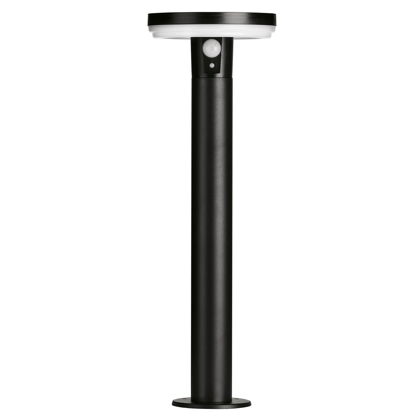 4lite Antheia Solar IP54 Die-Cast Aluminium LED Outdoor Bollard Light with Built in PIR Motion Sensor Single